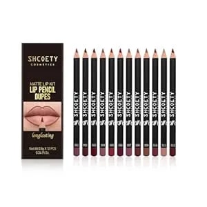 Baorder 12 Colors Matte Lip Liner Set,Premium Waterproof Smooth Lip Pencils,Long Lasting Nude Liner Lipstick For Defining & Filling Lips