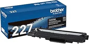 Brother Genuine tn227, tn227bk, High Yield Toner Cartridge, Replacement Black Toner, Page Yield Up To 3,000 Pages, tn227bk, Amazon Dash Available