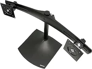 Ergotron DS100 Dual-Monitor Desk Stand, Horizontal, Black