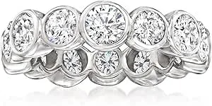 Ross-Simons 4.00 Ct. T.W. Cz Eternity Band In Sterling Silver