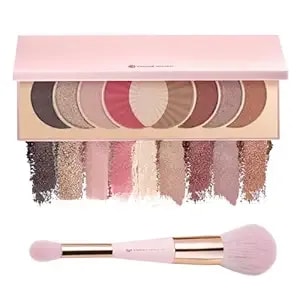 Color Nymph 9 Colors Eye Shadow Makeup Palette丨Blush Highlighter Bronzer Eyeshadow Powder Pallet, Travel Size Make Up Sets With Brush & Mirror, Long-Lasting And Highly Pigmented - Naked Eye Makeup
