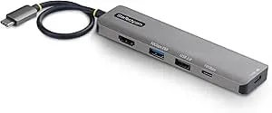 Startech 5-In-1 Usb C Hub, Usb-C To Hdmi Multiport Adapter With 140w Power Delivery Charging, 4k 60hz Hdmi, 10gbps Hub, Mini Dock For Macbook, Dell, Thinkpad, Hp