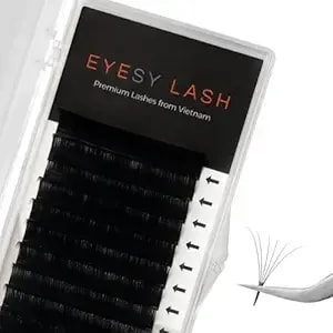 Eyesy Lash Cashmere Classic Eyelash Extensions Premium Lash Extensions - 0.15mm Thickness D Curl 8-16mm Mixed Tray - Super Soft Matte Black Single Eyelash For Professional Salon Use