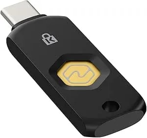 Kensington Verimark Nfc+ Usb‑C Security Key, fido2/Webauthn Hardware Authenticator For Passwordless Login, Works With Windows, Macos & Chrome Os, k64739ww