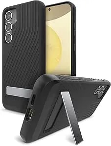 ZAGG Denali Samsung Galaxy S24+ Case With Kickstand - Graphene-Infused Dual Layer Protection, 16ft Drop Resistant, Eco-Friendly Design, Black