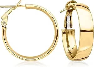 Ross-Simons Italian 14kt Yellow Gold Hoop Earrings