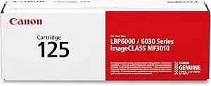 Canon Genuine 125 Black Toner Cartridge Compatible With MF3010, MF3010 VP, LBP6000, LBP6030w
