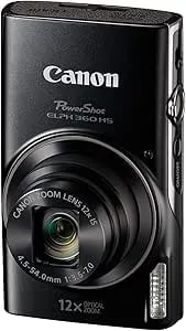 Canon Powershot Elph 360 Digital Camera W/ 12x Optical Zoom And Image Stabilization - Wi-Fi & Nfc Enabled (Black)