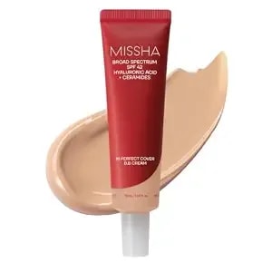 Missha M Perfect Cover Bb Cream No.31 Golden Beige Spf 42 Pa+++ 1.69 Oz - Medium-Tan Neutral Skin; Tinted Moisturizer For Face, Buildable Coverage, Smooth Natural Finish, Daily Wear