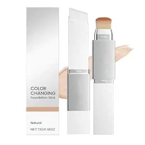 Blanc Cover Cream Stick – Korean Color Changing Foundation Stick With Volufiline & Collagen – Concealer Foundation Sticks For Dewy Skin– Makeup Foundation Stick With Detachable Brush (Natural)
