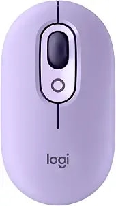 Logitech Pop Mouse, Compact And Portable Wireless Bluetooth Mouse With Programmable Buttons And Quiet Clicks, Easy-Switch Between Up To 3 Devices, Laptop, Tablet, Pc - Cosmos
