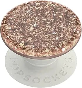 Popsockets Adhesive Phone Grip, Holder, Phone Stand, Glitter - Foil Confetti Rose Gold