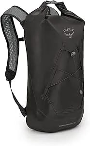 Osprey Transporter 18L Roll Top Waterproof Laptop Backpack, Black