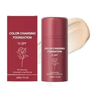 Korean Color Changing Foundation, Instantly Adapts To Your Skin Buildable Light-To-Full Coverage, Spf 15 Hydrating Liquid Concealer For All Skin Type, Lightweight, Long-Lasting, Natural Finish Makeup