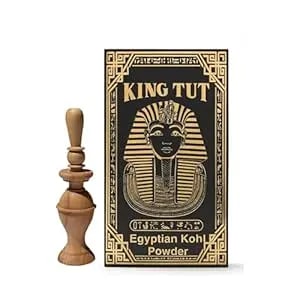 Halal King Tut Egyptian Eyeliner Loose Powder – Long-Lasting Dark Black Eyeliner, Smooth & Easy Application, Ideal For Bold & Dramatic Looks, Halal Traditional Egyptian Formula For Intense Definition