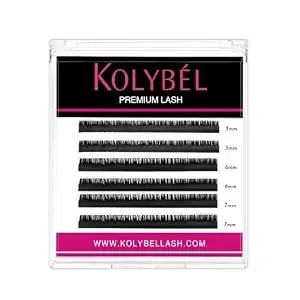 Kolybel Bottom Lash Extension 0.03 B Curl 5-7mm Mixed Length Tray Black Premium Eyelash Extensions Soft Under Lower Eyelash Extension For Salon Use (Bottom,0.03-B-5-7mm)
