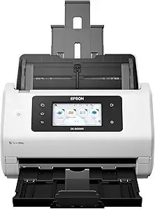 Epson Ds-800wn Edgelink Wireless Network Color Document Scanner With Duplex Scanning Computer-Free Function, 100-Page Auto Doc Feeder (Adf) And 4.3" Colorful Touchscreen
