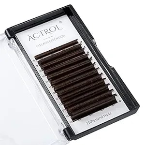 Colored Eyelash Extensions Easy Fan 8-15mm Mixed Brown C Curl Easy Fanning 0.07mm Self Premade Volume Lash