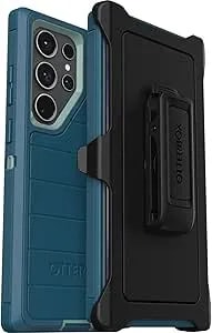 Otterbox Galaxy s23 Ultra (Only) - Defender Series Case - Manoeuvre (Blue), Rugged & Durable, With Port Protection, Includes Holster Clip Kickstand, Microbial Defense Protection, Non-Retail Packaging