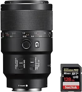 Sony (sel90m28g Fe 90mm f2.8 Macro G Oss Full-Frame E-Mount Macro Lens With Sandisk Extreme Pro Sdxc 128gb Uhs-1 Memory Card