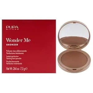 Pupa Milano Wonder Me Bronzer - Matte Bronzer Powder Reduces Pores And Imperfections - Sweat Resistant - Talc Free - 003 Medium Neutral - 0.264 Oz