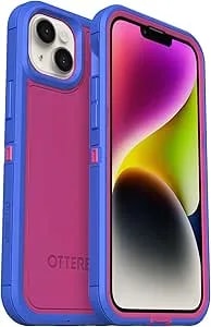 Otterbox Iphone 14 Plus Defender Series Xt Case - Blooming Lotus (Pink), Screenless, Rugged, Snaps To Magsafe, Lanyard Attachment