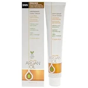 One 'N Only Permanent Hair Color - Permanent Hair Dye Made With Argan Oil - Delivers Rich, Accurate Tones With Gray Coverage - Improves Moisture & Elasticity - 5nn Rich Natural Light Brown (3 Oz)