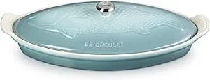Le Creuset Stoneware Heritage Fish Baker, 1.7 Qt., Sea Salt