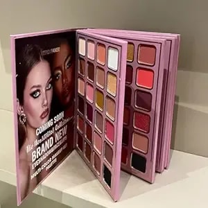 Hero Range 78-Color Professional Makeup Palette Book, Multi-Color Eyeshadow, Highlighter, Blush, Lipstick Set, Portable Travel All-In-One Collection With Glitter, Matte, Pearl Finishes