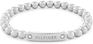 Tommy Hilfiger Women'S Jewelry - Metal Stretch Bracelet With Elastic Closure - Perfect For Layering - Classic Jewelry For Everyday Wear - Gift For Her