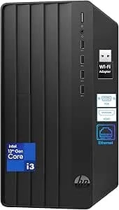 HP Desktop Computer Tower, 13th Gen Intel Quad-Core Processor, 16GB DDR4 RAM, 256GB SSD, 500GB External HDD, Keyboard And Mouse, Wifi Adapter, Vga, Rj-45, Hdmi, Windows 11 Home, Office 365