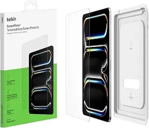 Belkin Screenforce Temperedglass Screen Protector For Apple Ipad Pro 11" 7th Generation, Thin, Extra Durable, Scratch-Resistant W/Easy Installation, Compatible W/Case & Apple Pencil