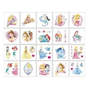 20 Sheets Disney Princess Temporary Tattoos For Kids, Birthday Party Favors, Cute Cartoon Decoration Sticker Gifts For Teen Girl Adult Home Activity Class Prizes Carnival Christmas Rewards