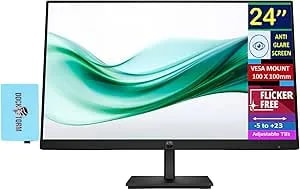 Hp 24" Series 3 Pro 24" Fhd Computer Monitor (1920x1080), 100hz Anti-Glare Display, Hdmi, Vesa Mount, Black, With Dockztorm Dock