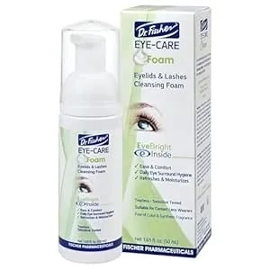 Dr. Fischer Tea Tree Oil Eyelid Cleanser - Eye Lid Scrub And Wash - Gentle Eyelash Foam Tear Free