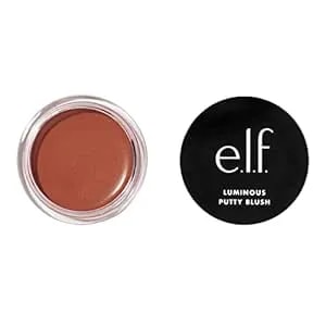E.L.F. Luminous Putty Blush, Putty-To-Powder, Buildable Blush With A Subtle Shimmer Finish, Highly Pigmented & Creamy, Vegan & Cruelty-Free, Barbados