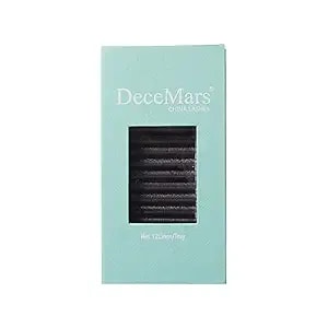 Decemars New 8d W Shape Eyelash Extensions 0.07mm C Curl 8-14 Mix Tray Natural Look Volume Clusters Matte Black Premade Fans Eye Lashes Easy Fanning False Eyelashes Fluffy (8d-0.07-C, 8-14 Mix)