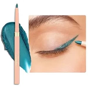 Oulac Teal Eyeliner Pencil, Waterproof Retractable Eye Liner Pen, Long Lasting Smudge Resistant, Vegan & Cruelty-Free, 17 Lagoon