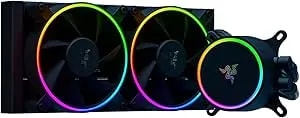 Razer Hanbo Chroma Rgb All In One Liquid Cooler Argb Pump Cap: Aio Design - Quiet, Powerful Argb Fans - Pwm Fan Controller Support - Intel Lga 115x Series, 2011, 1200, 1700, am5 Compatible - 240mm