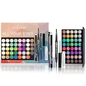 Fantasyday All In One Makeup Kit For Women Full Kit Girls Makeup Gift Sets Xmas Essential Bundle Include Eyeshadow Palette Lipstick Blush Concealer Eyeliner Mascara Foundation Brush Eyebrow Pencil