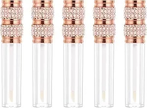 5pcs Empty Lip Gloss Tubes Refillable Lip Balm Bottles Lip Gloss Containers Makeup Travel Kit