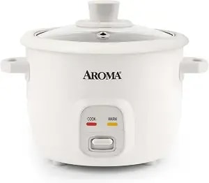 Aroma Housewares 4-Cups (Cooked) / 1qt. Rice & Grain Cooker (Arc-302ng), White