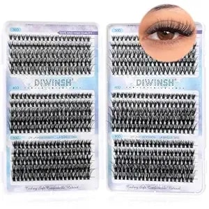 600pcs Lash Clusters 8-16mm Volume Eyelash Extensions D Curl - 30d+40d+50d, PestañAs Postizas, Wispy Eyelash Clusters, Fluffy Lash Extension, Natural Diy Cluster Extensions, For Beginners
