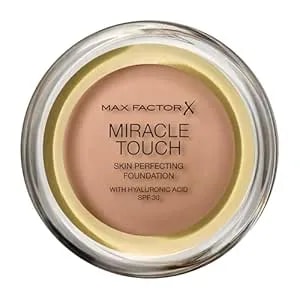 Max Factor - Miracle Touch Foundation - Lightweight Cream To Liquid Formula - Spf 30 & Hyaluronic Acid - 80 Bronze