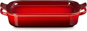 Le Creuset Stoneware Rectangular Dish With Platter Lid, 3 Qt., Cerise