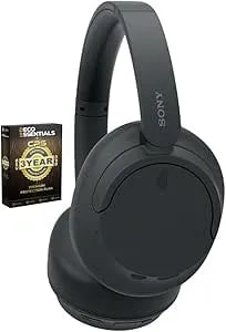 Sony Wh-ch720n/B Wireless Noise Cancelling Headphone Black Bundle With Premium Deco Essentials Cps Exclusive 3 Year Protection Pack