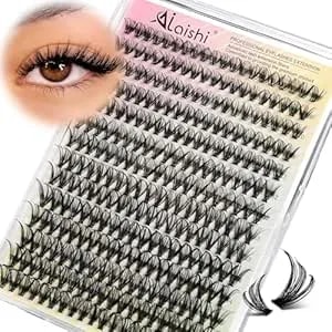 Lash Clusters Diy Cluster Eyelash Extensions 280pcs 9‑16mm 30d Wispy D Curl Natural Volume Lashes–Waterproof Fake Cat Eye Fluffy Individual Soft Clusters(16mix2-1-X)