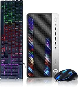 Hp Gaming Pc Desktop Computer - Intel Quad i5-7500 Up To 3.8ghz, Geforce Gtx 1660 Super 6g, 32gb ddr4 Memory, 128g Ssd + 3tb, Rgb Keyboard & Mouse, Wifi & Bluetooth 5.0, Win 11 Pro (Renewed)