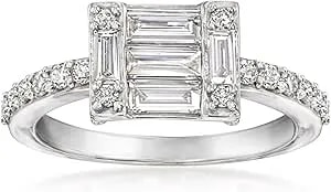 Ross-Simons 0.75 Ct. T.W. Lab-Grown Diamond Ring In Sterling Silver