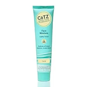 Cotz Face Moisture Lightly Tinted Mineral Sunscreen Broad Spectrum Spf 35; 1.5 Oz / 42.5 G